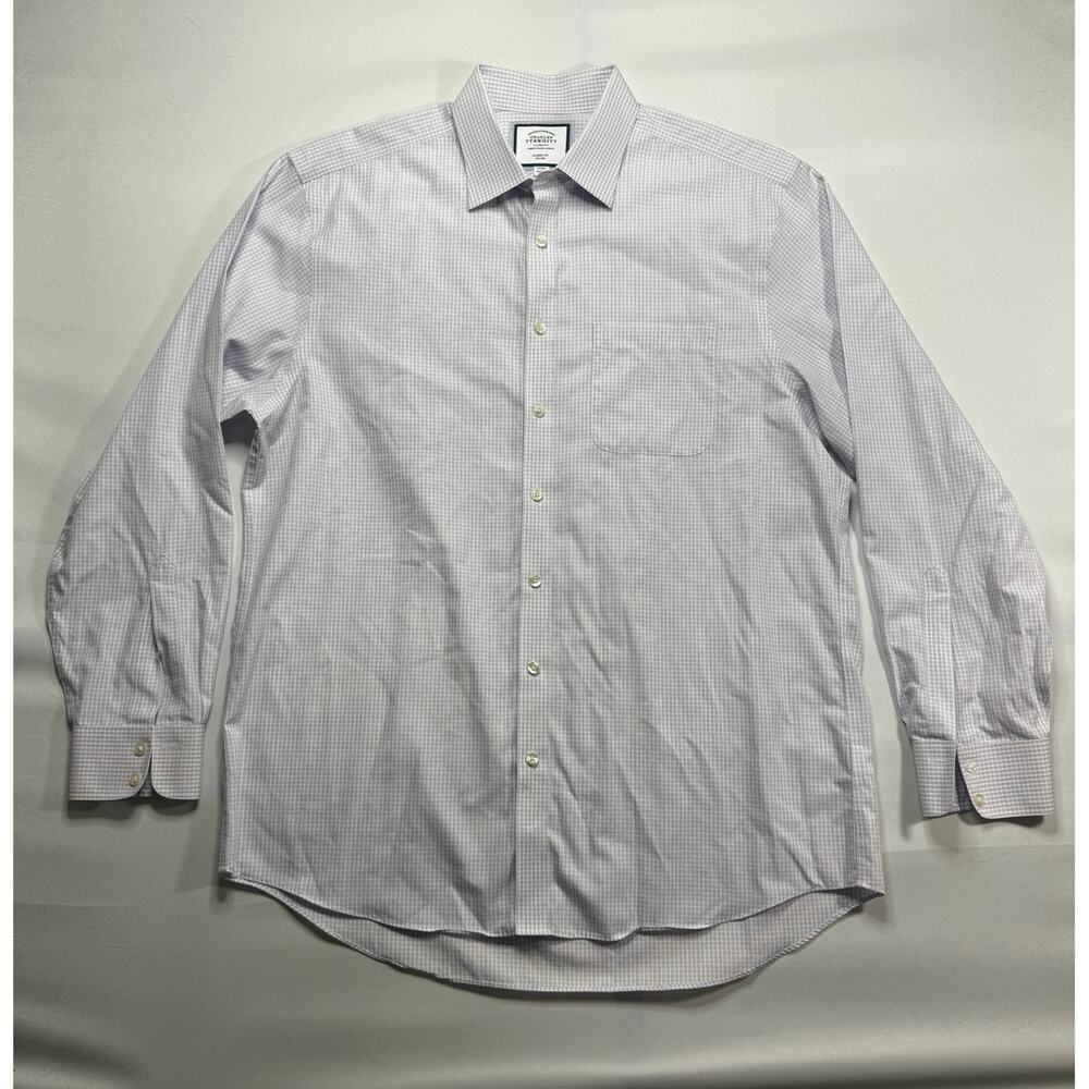Charles Tyrwhitt Men's Classic Fit Purple Plaid Button Up Shirt - 17/36in (XL)*